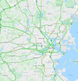 Boston traffic map