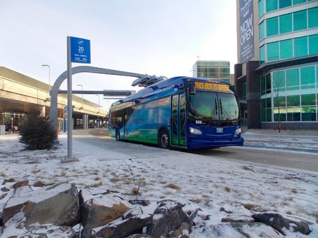 Electric bus in Winnipeg, Canada