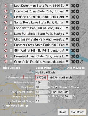 Glen Ayers ABRP route back