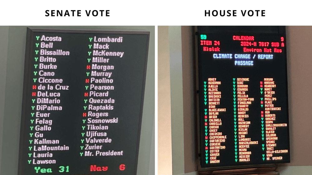 House and senate votes - building decarb