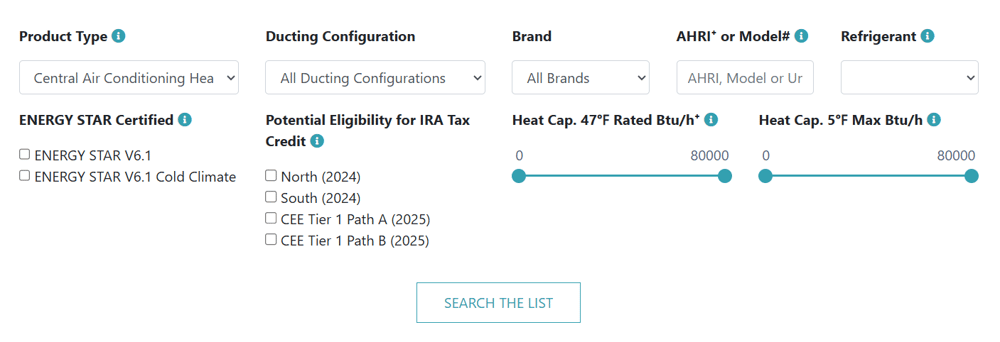NEEP list search