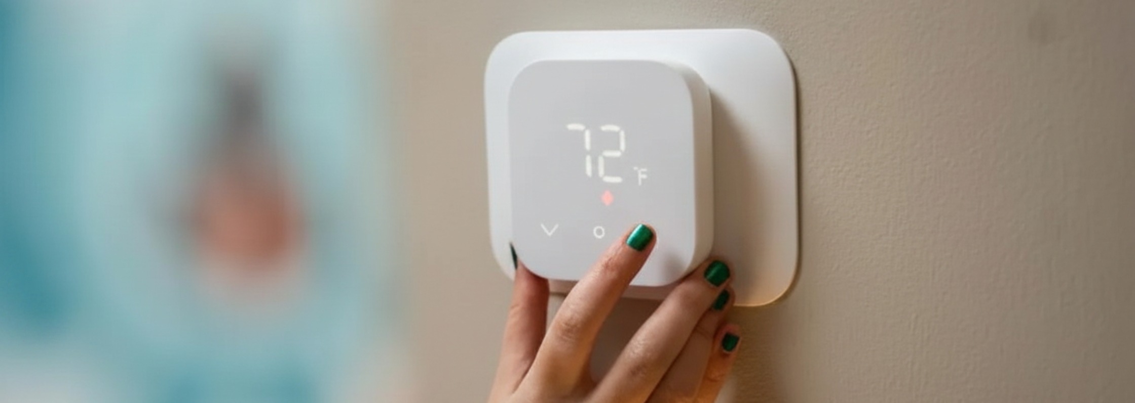 Smart thermostat - 72 degrees - blog banner