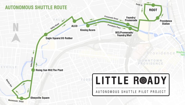 autonomous shuttle route