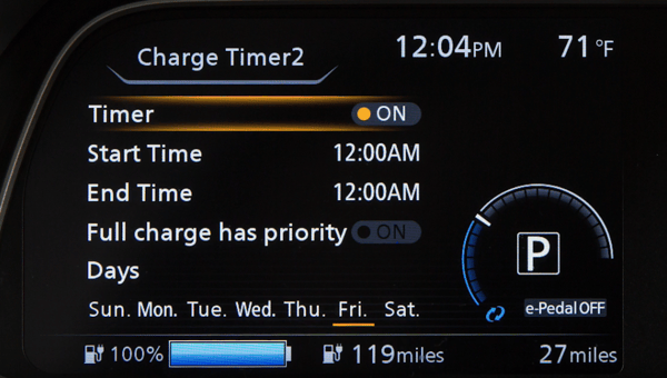 leaf charging scheduler