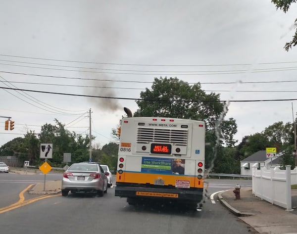 mbta bus smog dirty diesel